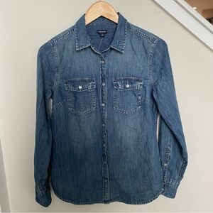J Crew | Western chambray shirt in vintage indigo